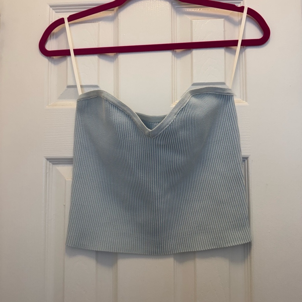 Babaton Sky Blue Ribbed Camisole